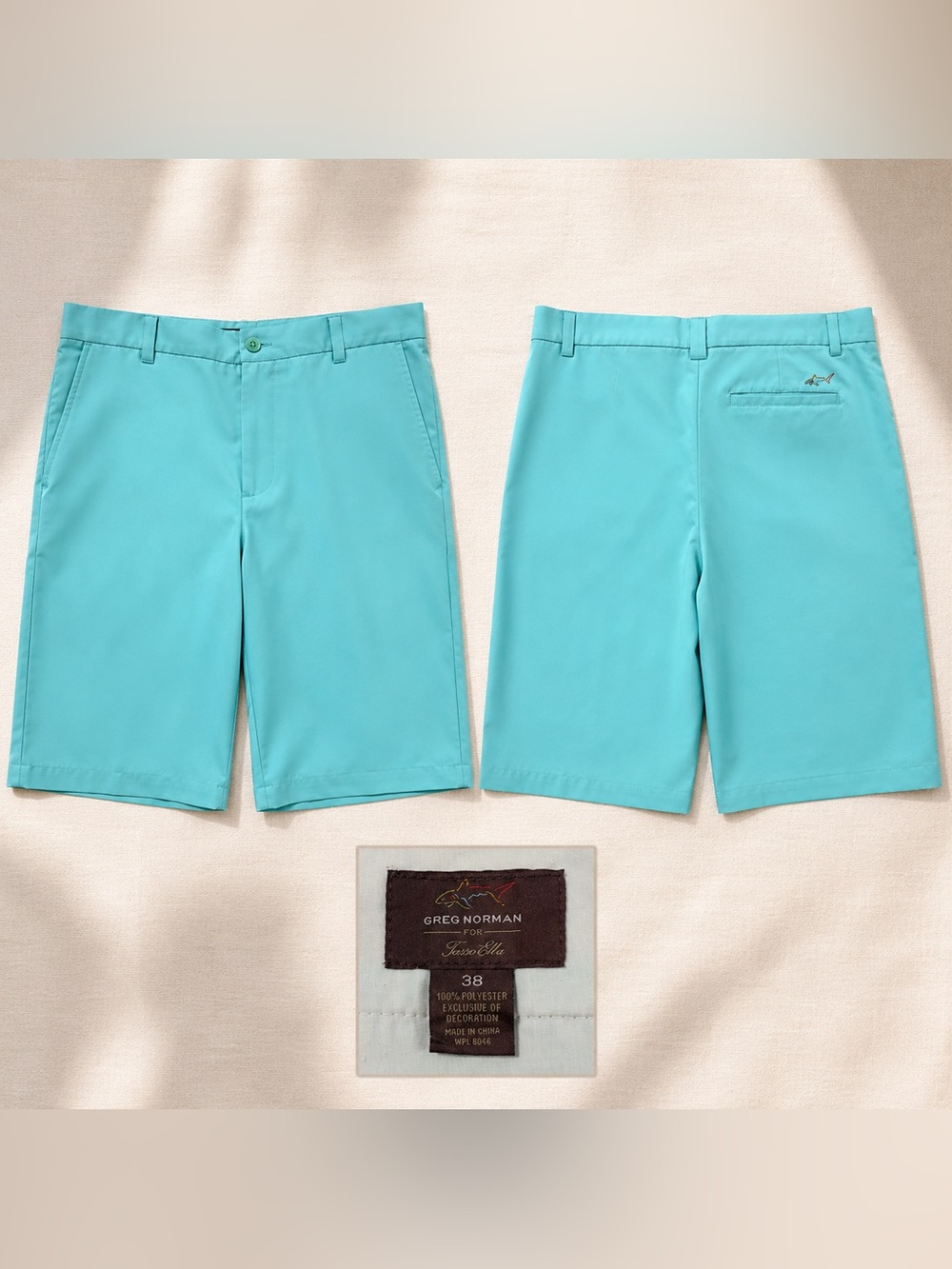 Greg Norman for Tasso Elba men’s golf shorts, size 38